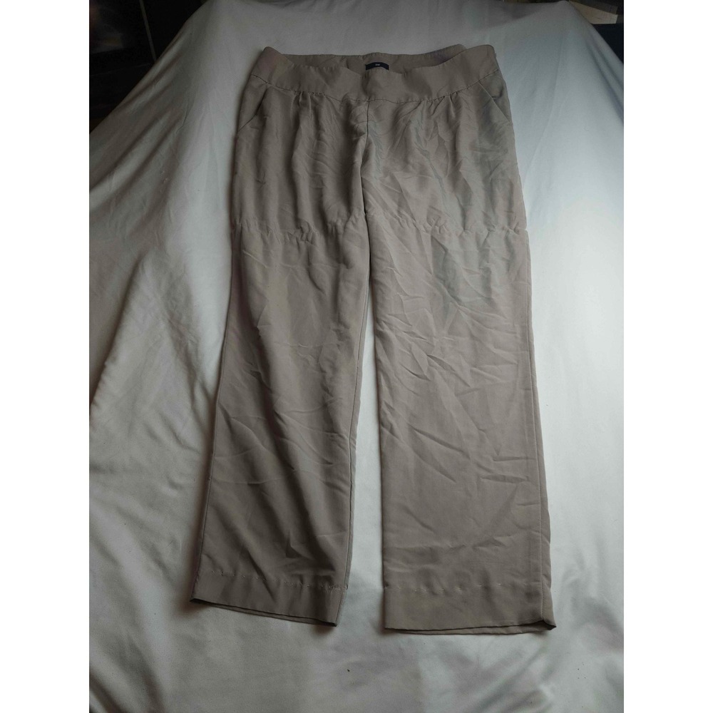 Gap Womens Size 16 Regular Taupe Tan Pull On Straight Leg Dress Pants Pockets